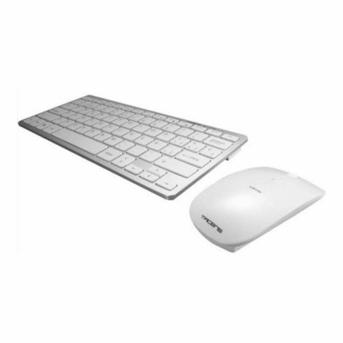 Tacens Levis Tastiera+Mouse Wireless Bianco Ultr