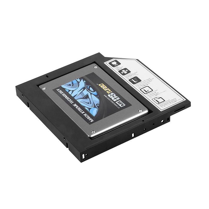 Silverstone Treasure TS06 - Adattatore Slim Storage - 13,3 cm Slim Line a 6,4 cm (linea Slim da 5,25 "a 6,40 cm (2,5")) - Nero