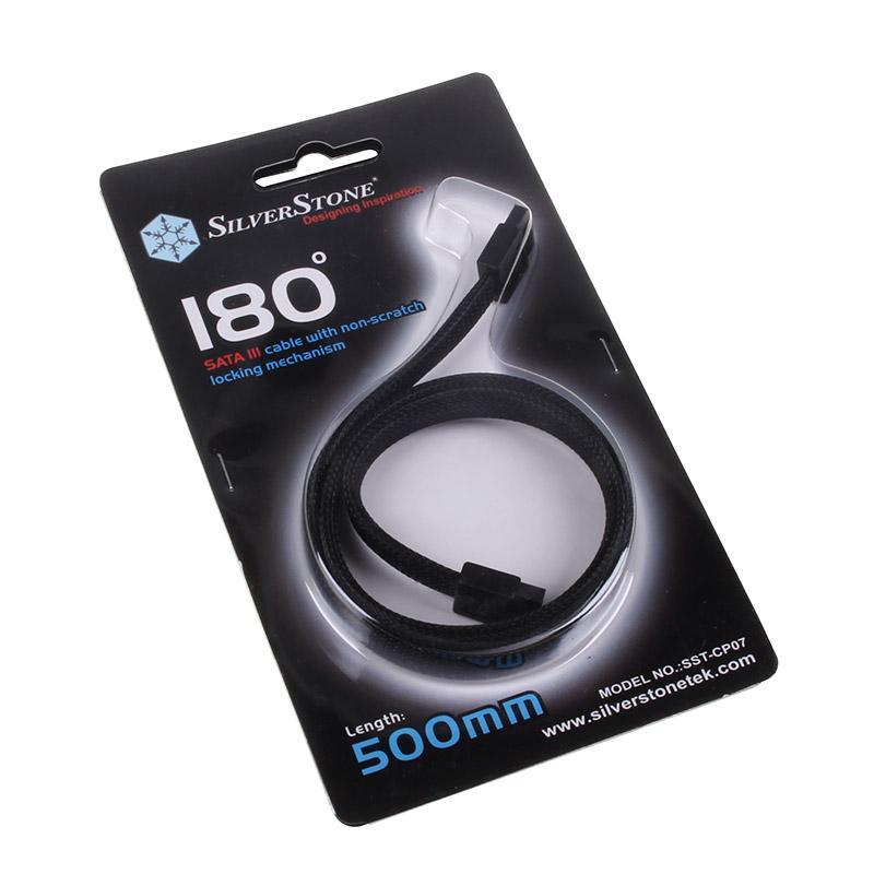 SilverStone Seriel ATA-kabel Sort 50cm