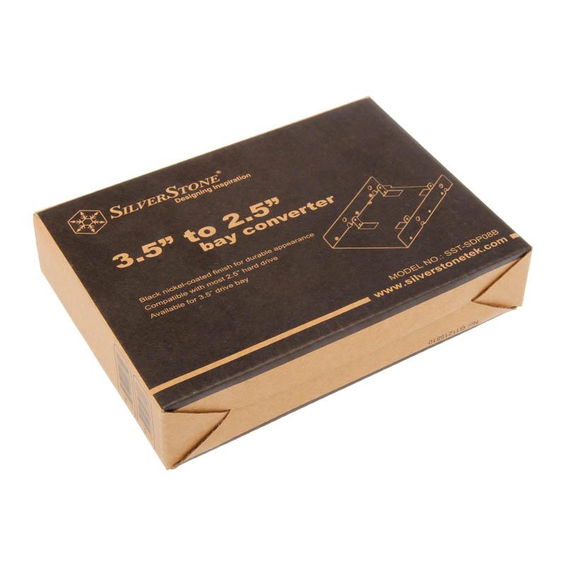 Silverstone SST-SDP08B pannello drive bay 8,89 cm [3.5] Nero, Nichel (Silverstone SST-SDP08B Bay Converter 35 to 2x 2.5 inch -