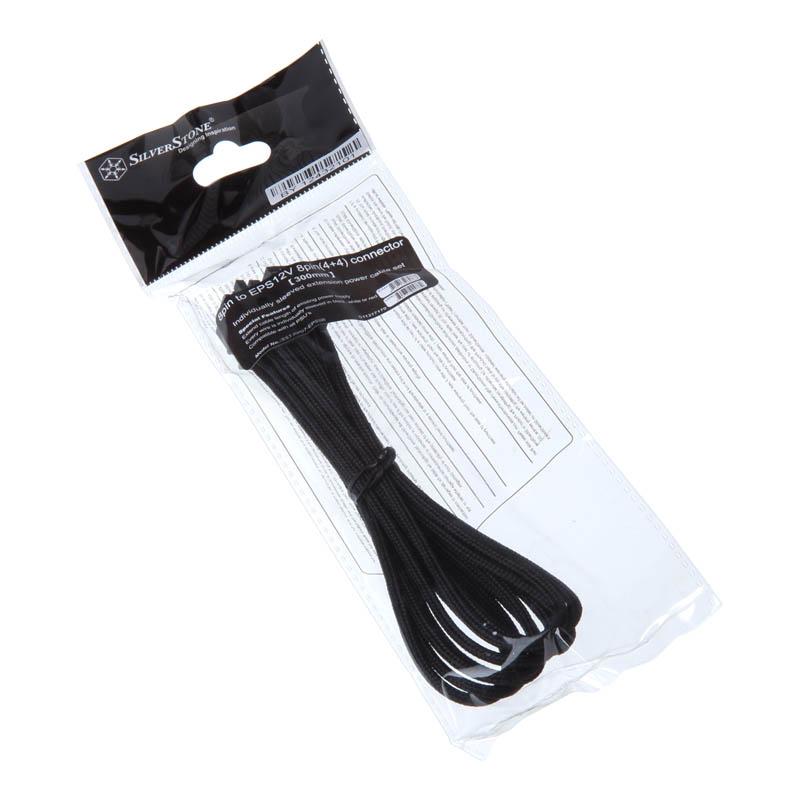 Silverstone 8pin - EPS12V 8pin[4+4], 0.3m 0,3 m (Silverstone 8-Pin EPS to 4+4-Pin 30cm ATX/EPS Extension - Black)