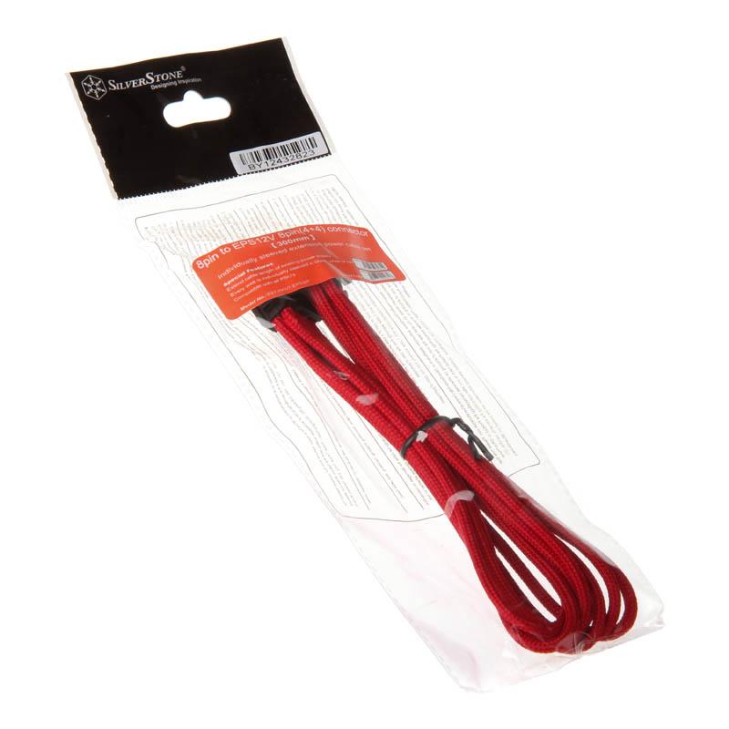 Silverstone 8pin - EPS12V 8pin[4+4], 0.3m 0,3 m (Silverstone 8-pin EPS on 4+4 Pin 30cm ATX/EPS Extension - Red)
