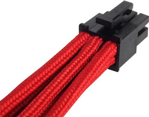 Silverstone 0.25m, 6pin/PCI-E 6pin 0,25 m (Silverstone 6-pin 25cm PCIe Extension - Red)