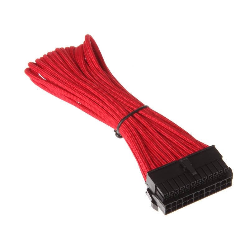 Silverstone 24pin -24pin, 0.3m 0,3 m (Silverstone 24-pin ATX 30cm Extension - Red)
