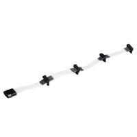 Silverstone 0.3m, Molex 4p/4xSATA 0,3 m (Silverstone 4-pin Molex to 4x SATA 30cm Extension - White)