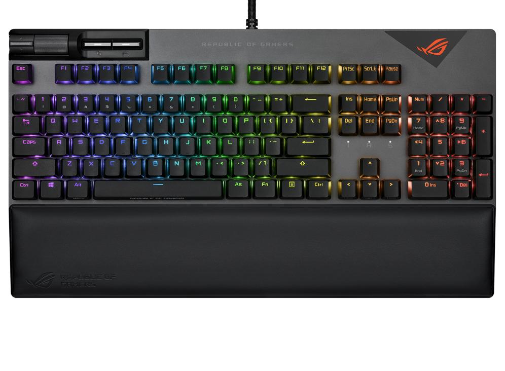 ASUS ROG Strix Flare II tastiera Giocare USB AZERTY Francese Nero Grigio