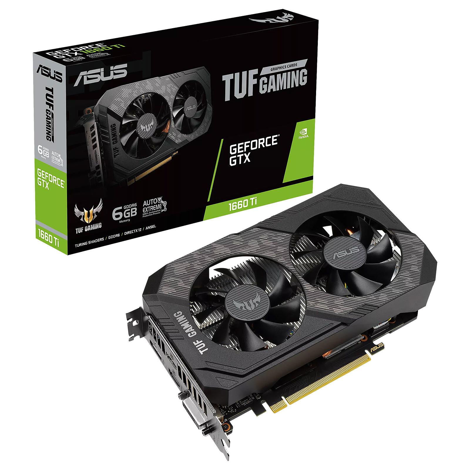 SVGA ASUS NVIDIA TUF-GTX1660TI-6G-EVO-GAMING 6GB GDDR5 192bit DVI2HDMIDP PCI-E 3.0