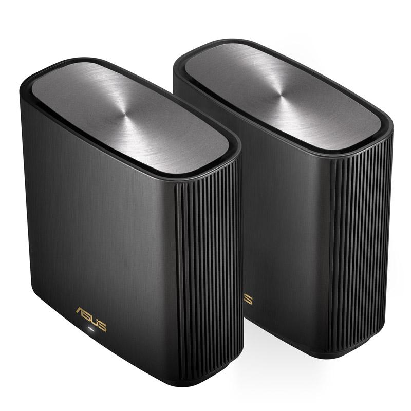 ASUS ZenWiFi AX [XT9] AX7800 2er Set Schwarz Banda tripla [2.4 GHz/5 GHz/5 GHz] Wi-Fi 6 [802.11ax] Nero 4 Interno (Asus [ZenWiF