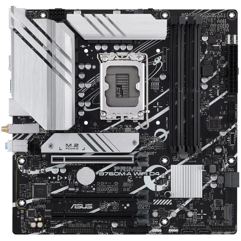 ASUS MB B760, PRIME B760M-A WIFI D4, LGA 1700, DDR4