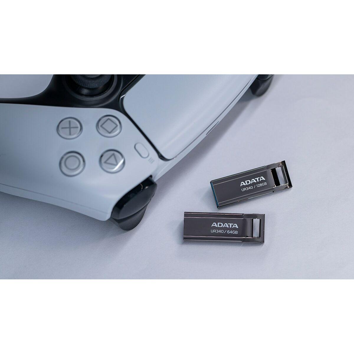 Penna USB ADATA UR340 64GB USB 3.2 Metallo Nero