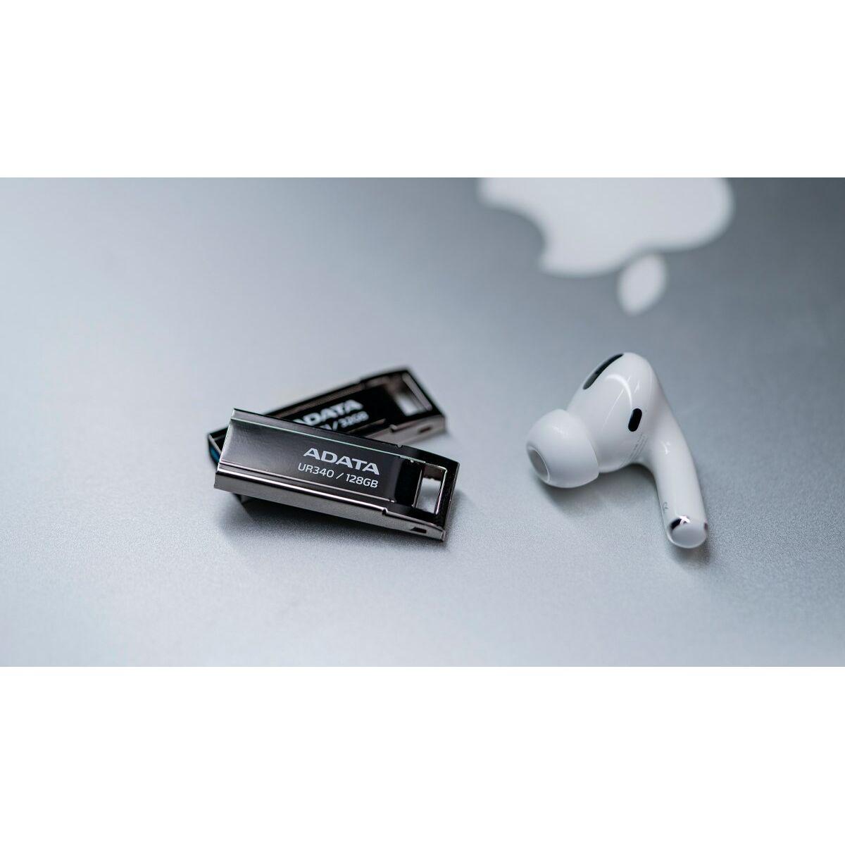 Penna USB ADATA UR340 64GB USB 3.2 Metallo Nero