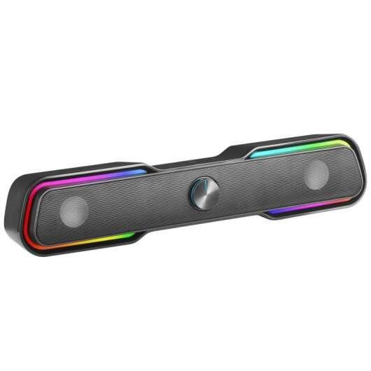 Barra audio Bluetooth Mars Gaming MSBX da 10 W - Illuminazione RGB - Controllo volume - Colore nero
