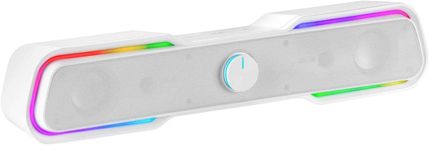 Mars Gaming Barra de Sonido Gaming 10W - Processore Sonido DSP - Illuminazione RGB - Jack di connessione Bluetooth 5.0 - Color