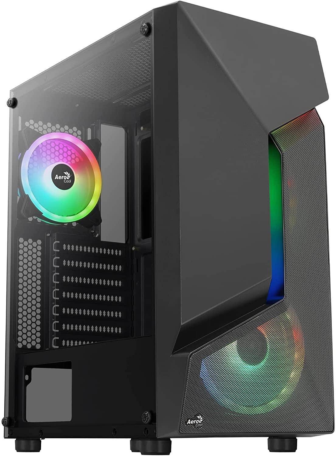 Box ATX Aerocool Scape Semiterire micro ATX mini -it - top in vetro termico - HDD 2.5 3.5 - USB 2.0 3.0 e audio - 3 ventole inc