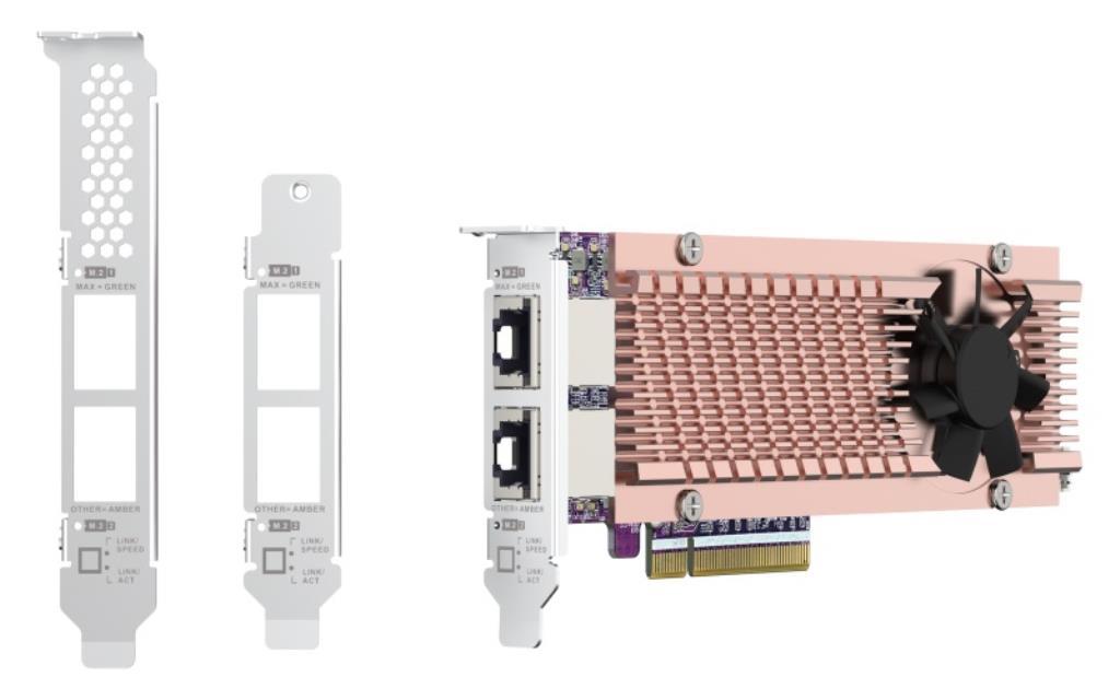 QNAP Card QM2 scheda di interfaccia e adattatore Interno PCIe, RJ-45 [QM2-2P410G2T]