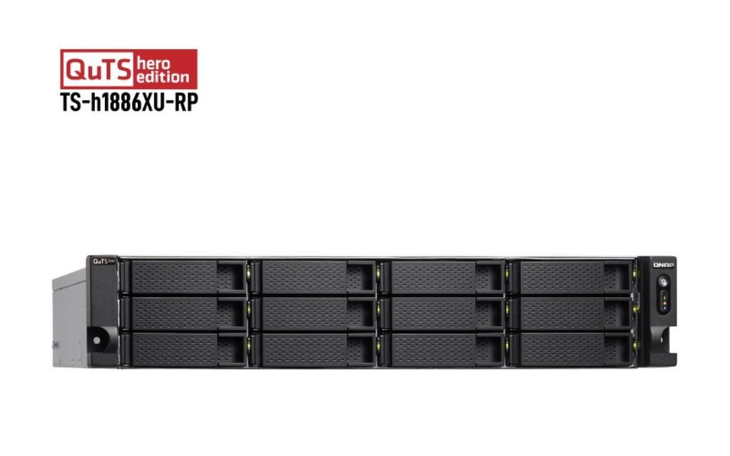 Server NAS QNAP TS-H1886XU-RP-R2 Armadio (3U) Collegamento ethernet LAN Nero, Grigio D-1622 [TS-H1886XU-RP-R2-D1622-32]