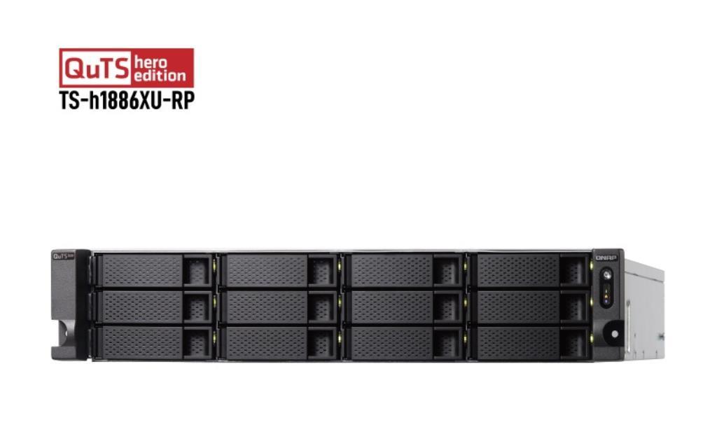 Server NAS QNAP TS-H1886XU-RP-R2 Armadio (3U) Collegamento ethernet LAN Nero, Grigio D-1622 [TS-H1886XU-RP-R2-D1622-32]