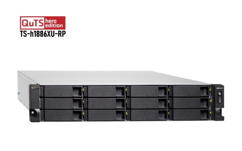 Server NAS QNAP TS-H1886XU-RP-R2 Armadio (3U) Collegamento ethernet LAN Nero, Grigio D-1622 [TS-H1886XU-RP-R2-D1622-32]