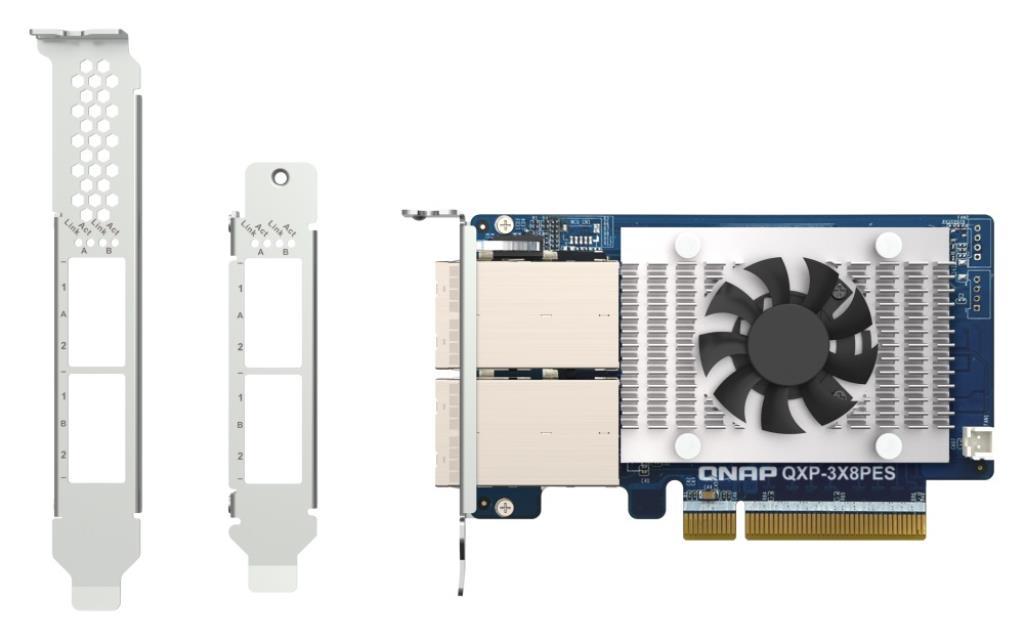QNAP scheda 2 porte (SFF-8644 1x2), PCIe Gen3 x8 perJBOD QNAP PCIe destinata al TS-h987XU-RP, TDS-h2489FU, TS-h1090FU fino a 64