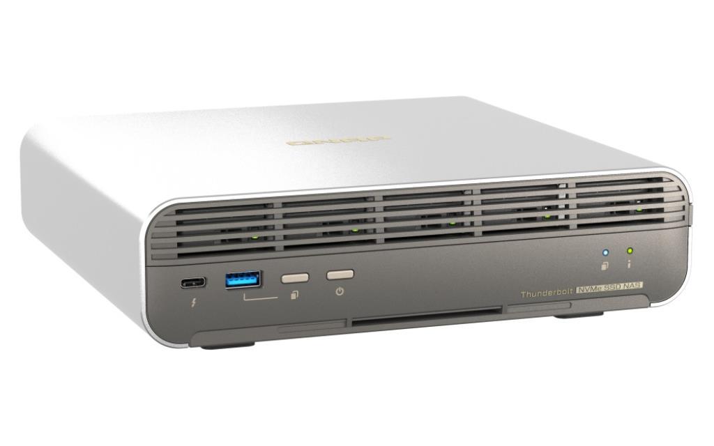 QNAP NAS - 5-bay All-Flash NASbook- Intel Core i3-1320PE 8C(4P+4E)/12T up to 4.50GHz, onboard 12GB RAM (not expandable), 5 x E1