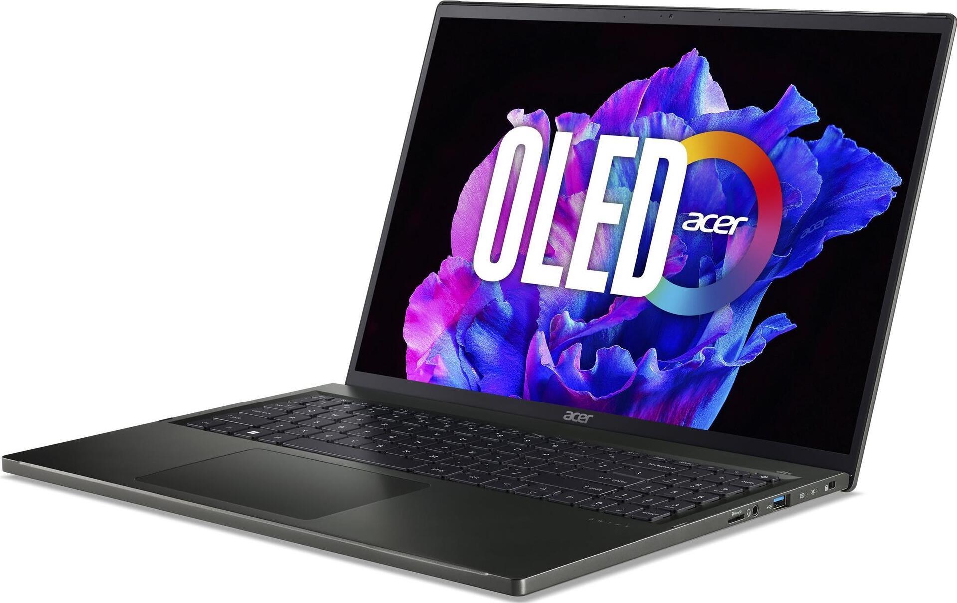 Acer Swift Edge 16" 3.2K OLED nero R7-7840U 16GB/512GB Win11 SFE16-43-R12K