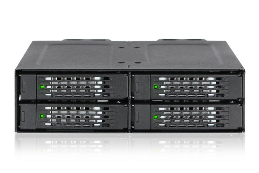 IcyDock Rack robusto in metallo rimovibiler 4 bays de SSD 2.5? U.2 NVMe in una postazione sterna di 5.25?