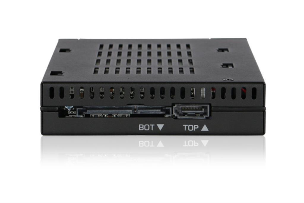 IcyDock flexiDOCK MB522SP-B - Dual 2.5? SSD Dock Trayless Hot-Swap SATA / SAS Mobile Rack for Ext 3.5? Bay