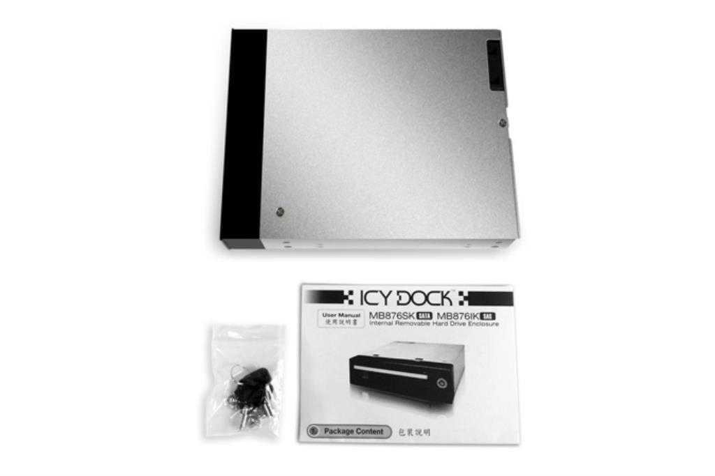 IcyDock DataCage Basic MB876SK-B - 3.5" SATA Hard Drive Hot-Swap EZ-Tray Mobile Rack for External 5.25" Bay