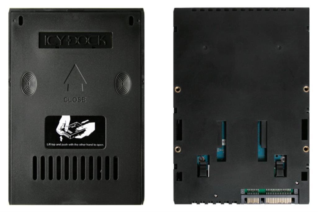 IcyDock EZConvert MB882SP-1S-2B - Light Weight 2.5" to 3.5" SATA (22pin) HDD & SSD Converter / Mounting Kit for Internal 3.5" D