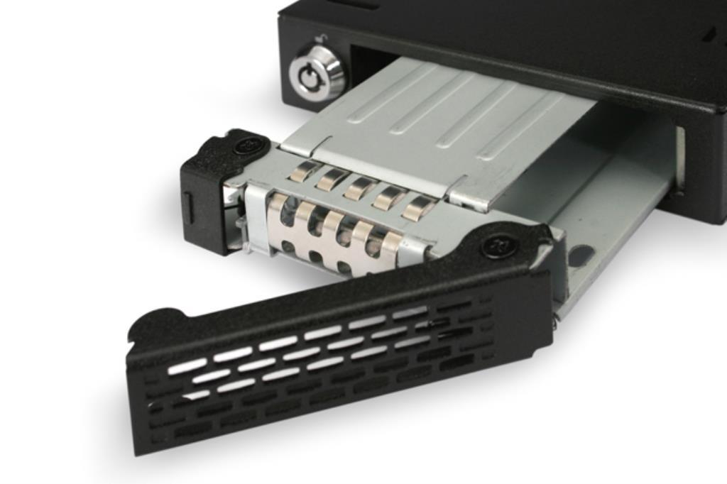 IcyDock ToughArmor MB991IK-B - Rugged Full Metal 2.5? SAS/SATA HDD & SSD Mobile Rack for External 3.5" Drive Bay