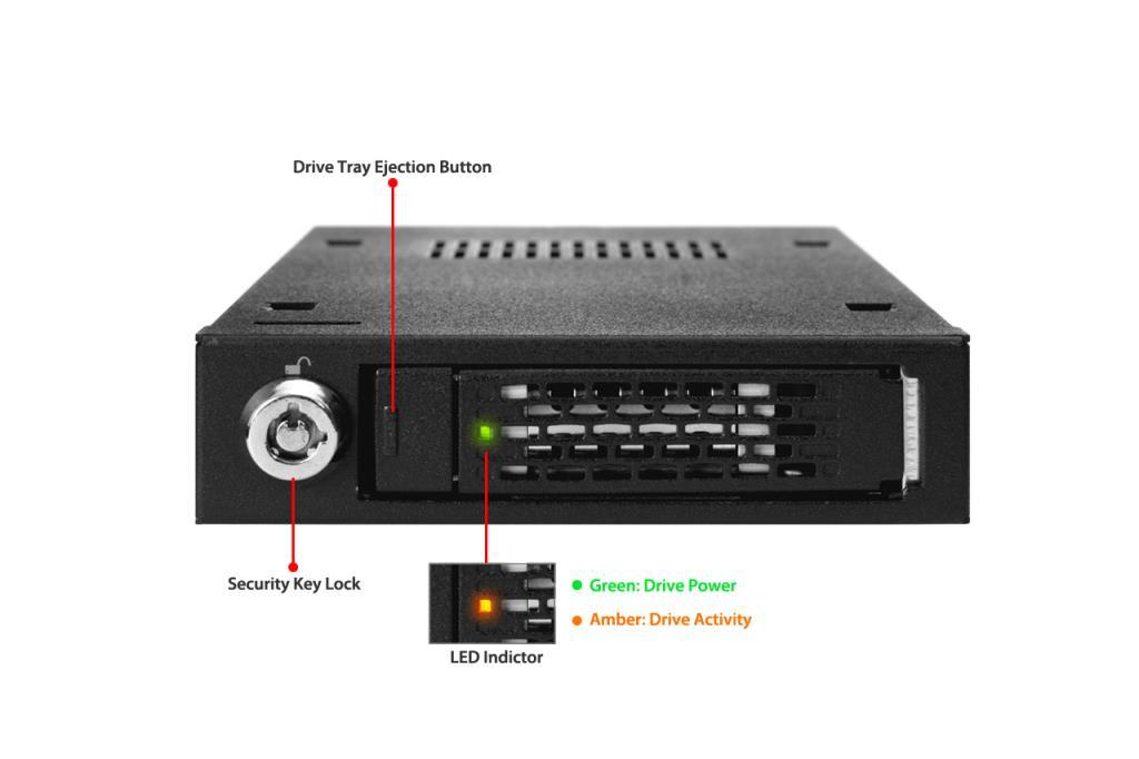IcyDock ToughArmor MB991IK-B - Rugged Full Metal 2.5? SAS/SATA HDD & SSD Mobile Rack for External 3.5" Drive Bay