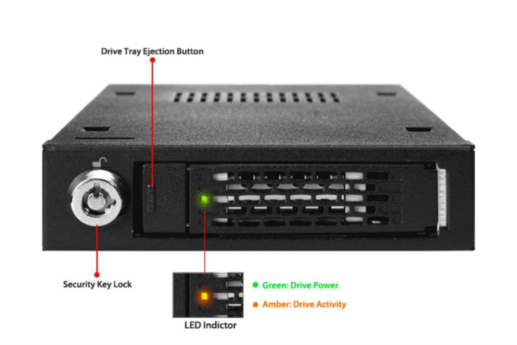 IcyDock ToughArmor MB991SK-B - Rugged Full Metal 2.5? SATA HDD & SSD Mobile Rack for External 3.5" Drive Bay