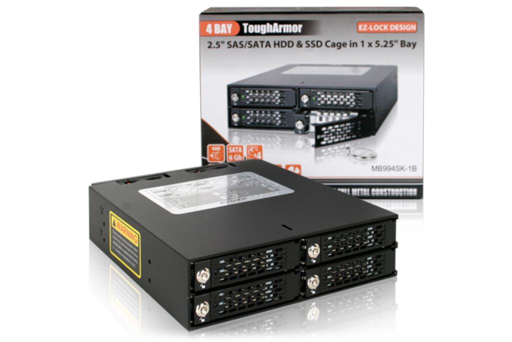 IcyDock ToughArmor - Bays 5,25 per 4 HDD/SSD SAS/SATA - con cassetti - Prezzo speciale fino ad esaurimento scorte