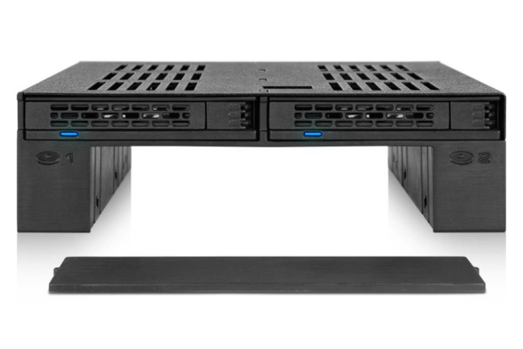 IcyDock ExpressCage MB322SP-B - Rack Mobile 2x2.5? SATA/SAS HDD/SSD 5.25? con slot 3.5?