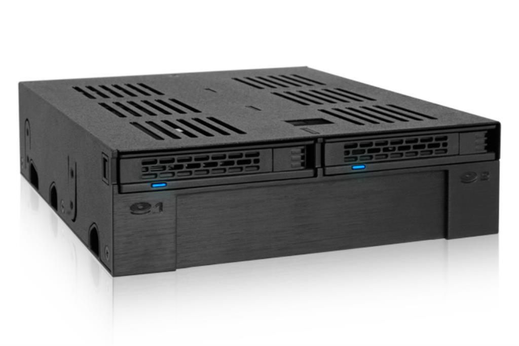 IcyDock ExpressCage MB322SP-B - Rack Mobile 2x2.5? SATA/SAS HDD/SSD 5.25? con slot 3.5?