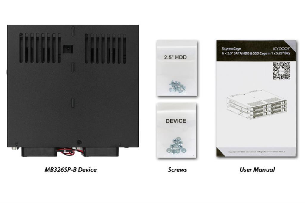 IcyDock ExpressTray MB324TP-B - ExpressCage MB324 Series Drive Tray