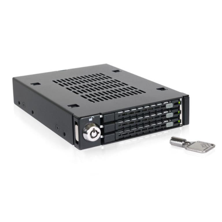 IcyDock ToughArmor MB993SK-B - Triple Bay 2.5? SAS/SATA HDD & SSD Mobile Rack For External 3.5? Drive Bay