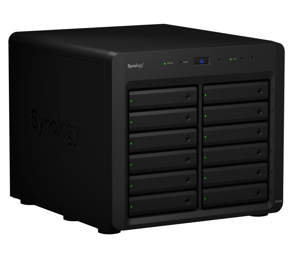 Box di espansione Synology Tower DX1222 - Box vuoto - 12 baies 3.5"/2.5" - Alimentazione interna