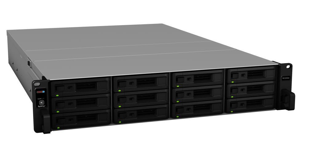 Box di espansione Synology Rack ( 2U ) RX1222SAS - Box vuoto - 12 bays 3.5"/2.5" - Alimentazione ridondante