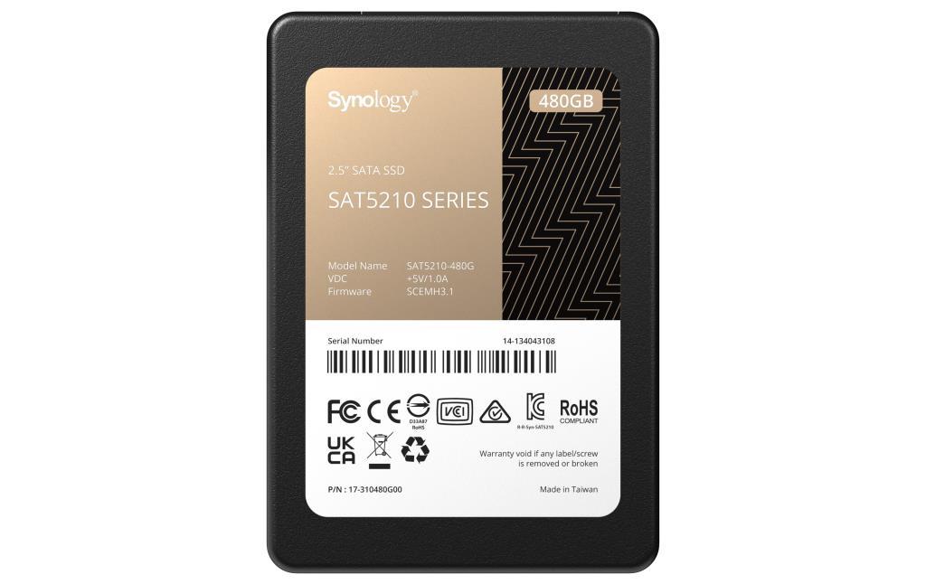 SSD SATA 2.5 ENTERPRISE STANDARD 480GB SYNOLOGY - 1.3 DWPD - garanzia 5 anni