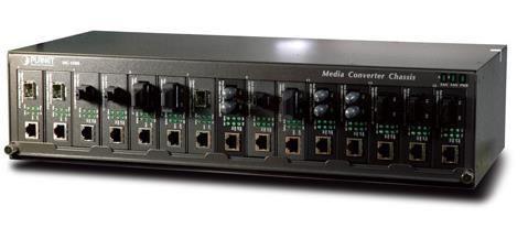 PLANET MC-1500 convertitore multimediale di rete Nero (15-slot 19 Media Converter - Chassis - Warranty 36M)