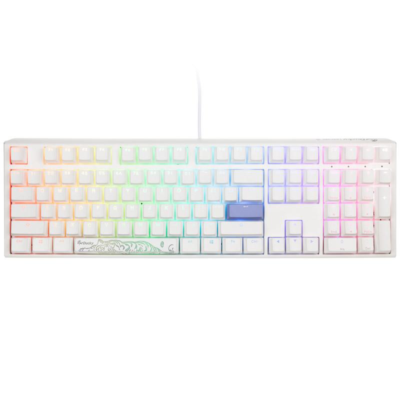 Ducky One 3 Classic Pure White Gaming Tastboard, RGB LED-MX-Speed ​​Silver (US) (DKON2108st-Puspdpwwwwsc1)