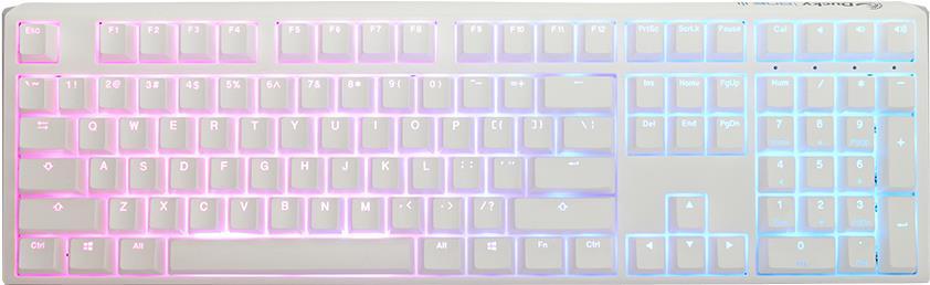 Ducky One 3 Classic Pure White Gaming Tastboard, RGB LED-MX-Speed ​​Silver (US) (DKON2108st-Puspdpwwwwsc1)