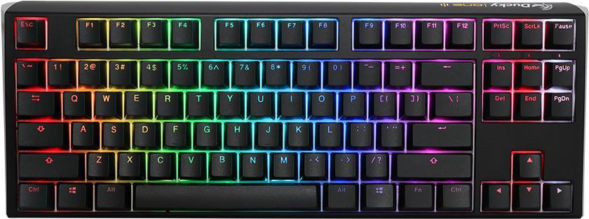 Ducky One 3 tastiera da gioco TKL in bianco/nero classico, RGB LED-MX-SIED-Silver (US) (DKON2187ST-PUSPDCLAWSC1)