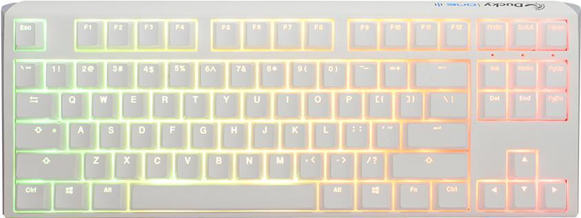 Ducky One 3 Classic Pure White TKL Tastiera da gioco, RGB LED-MX-Speed ​​Silver (US) (DKON2187ST-PUSPDPWWSC1)