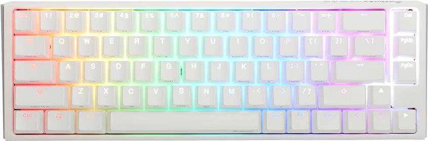 Ducky One 3 Classic Pure White SF Tastiera da gioco, RGB LED-MX-Silent-Red (US) (DKON2167ST SUSPDPWWWSC1)