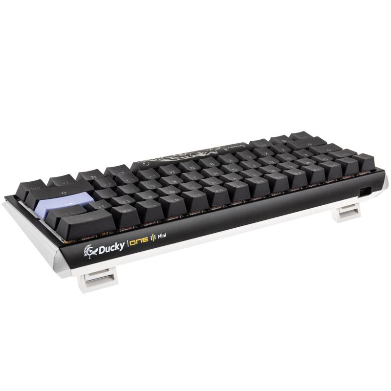 Ducky One 3 tastiera da gioco mini in bianco/nero classico, RGB LED-MX-SIED-Silver (US) (DKON2161st-PUSPDCLAWSC1)