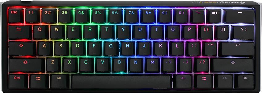 Ducky One 3 Classic Black/White Mini da gioco tastiera da gioco, RGB LED-MX-Silent-Red (US) (DKON2161st SUSPDCLAWSC1)