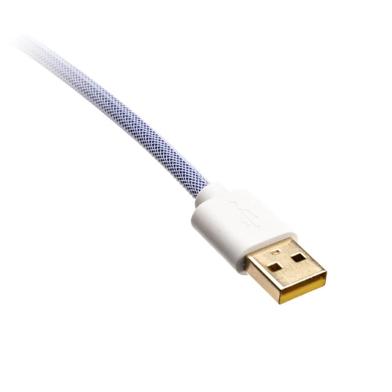 Ducky Premicord Iris spiral cable USB type C to type A - 1.8m [DKCC-IRCNC1]
