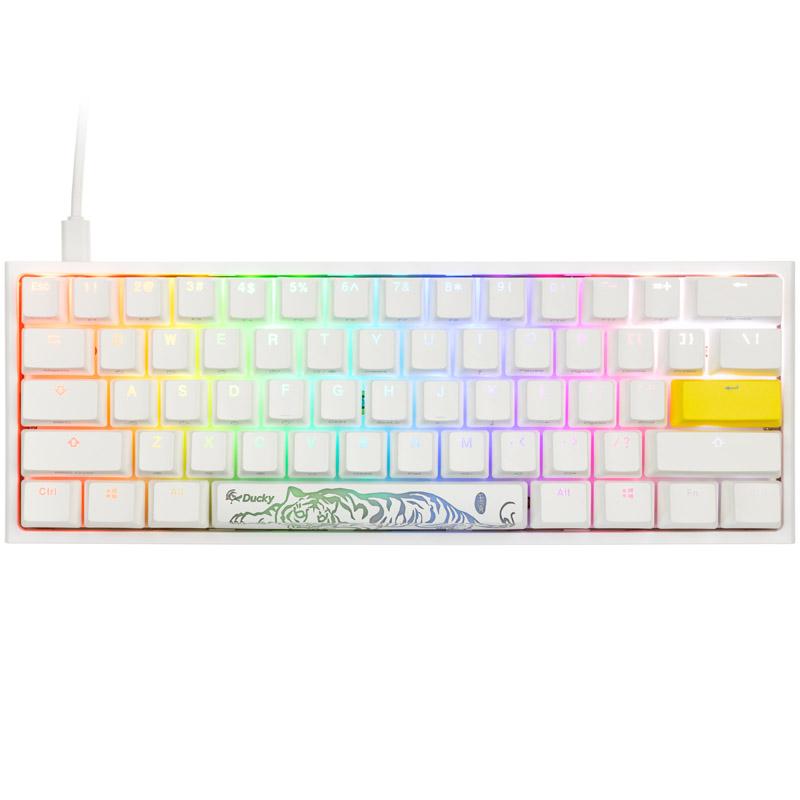 Tastiera da gioco Ducky One 2 Pro Mini White Edition, LED RGB - Kailh Brown (US) (DKON2061ST -KUSPDWWTK2)
